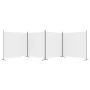 Divider screen with 4 white fabric panels 698x180 cm by vidaXL, Room dividers - Ref: Foro24-350282, Price: 52,95 €, Discount: %