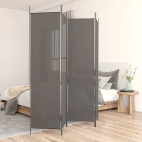Divider screen with 4 anthracite gray fabric panels 698x180 cm by vidaXL, Room dividers - Ref: Foro24-350284, Price: 52,95 €,...