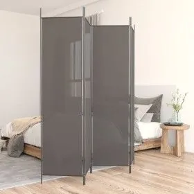 Trennwand mit 4 anthrazitgrauen Stoffbahnen 698x180 cm von vidaXL, Raumteiler - Ref: Foro24-350284, Preis: 52,95 €, Rabatt: %