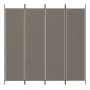Divider screen with 4 anthracite gray fabric panels 698x180 cm by vidaXL, Room dividers - Ref: Foro24-350284, Price: 52,95 €,...