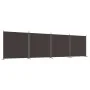 Divider screen with 4 brown fabric panels 698x180 cm by vidaXL, Room dividers - Ref: Foro24-350283, Price: 64,54 €, Discount: %
