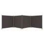 Divider screen with 4 brown fabric panels 698x180 cm by vidaXL, Room dividers - Ref: Foro24-350283, Price: 64,54 €, Discount: %
