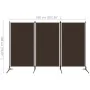 Biombo divisor de 3 paneles marrón 260x180 cm de vidaXL, Divisores de ambientes - Ref: Foro24-320732, Precio: 33,52 €, Descue...