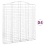 Cestas de gaviones 4 uds forma de arco hierro 200x30x220/240 cm de vidaXL, Maceteros y jardineras - Ref: Foro24-3145558, Prec...