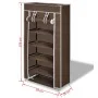 Fabric shoe rack with cover, brown, 58 x 28 x 106 cm by vidaXL, Shoe racks and shoe organizers - Ref: Foro24-240504, Price: 2...