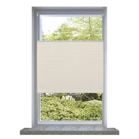 Plissee-Fensterrollo 70 x 125 cm, Creme von vidaXL, Jalousien und Jalousien - Ref: Foro24-240630, Preis: 24,96 €, Rabatt: %