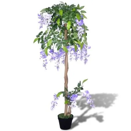 Glicina artificial en maceta de 120 cm de alto de vidaXL, Flora artificial - Ref: Foro24-241364, Precio: 51,28 €, Descuento: %