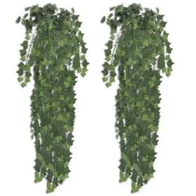 Planta artificial hiedra 2 unidades 90 cm de vidaXL, Flora artificial - Ref: Foro24-241366, Precio: 16,81 €, Descuento: %