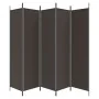 Divider screen with 5 brown fabric panels 250x200 cm by vidaXL, Room dividers - Ref: Foro24-350187, Price: 39,87 €, Discount: %
