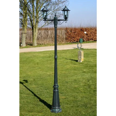 Garden lamppost 2 arms 215 cm dark green/black aluminum by vidaXL, Outdoor lighting - Ref: Foro24-40247, Price: 127,51 €, Dis...