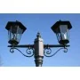 Gartenlaternenpfahl 2 Arme 215 cm dunkelgrün/schwarzes Aluminium von vidaXL, Außenbeleuchtung - Ref: Foro24-40247, Preis: 129...