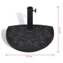 Resin Semicircular Parasol Base by vidaXL, Umbrella bases - Ref: Foro24-40820, Price: 46,27 €, Discount: %