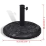 Runder Sonnenschirmständer aus Harz von vidaXL, Schirmständer - Ref: Foro24-40821, Preis: 42,82 €, Rabatt: %