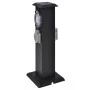 Black column with plug and timer for the garden by vidaXL, wall sockets - Ref: Foro24-41234, Price: 43,40 €, Discount: %