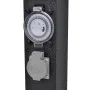 Black column with plug and timer for the garden by vidaXL, wall sockets - Ref: Foro24-41234, Price: 43,40 €, Discount: %