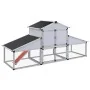 Hühnerstall mit Auslauf und Aluminiumnest von vidaXL, Käfige und Lebensräume für Kleintiere - Ref: Foro24-41323, Preis: 515,7...
