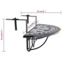 Black and White Mosaic Hanging Balcony Table by vidaXL, Garden tables - Ref: Foro24-41125, Price: 78,25 €, Discount: %