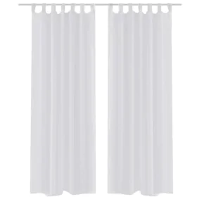 2 Cortinas blancas transparentes 140 x 175 cm de vidaXL, Cortinas y visillos - Ref: Foro24-130197, Precio: 21,84 €, Descuento: %