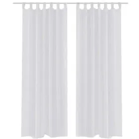 2 Transparent white curtains 140 x 175 cm by vidaXL, Curtains and curtains - Ref: Foro24-130197, Price: 21,84 €, Discount: %