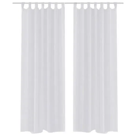 2 Transparent white curtains 140 x 225 cm by vidaXL, Curtains and curtains - Ref: Foro24-130198, Price: 22,72 €, Discount: %