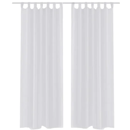 2 transparente weiße Vorhänge 140 x 225 cm von vidaXL, Vorhänge und Gardinen - Ref: Foro24-130198, Preis: 25,81 €, Rabatt: %