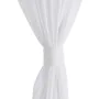 2 transparente weiße Vorhänge 140 x 225 cm von vidaXL, Vorhänge und Gardinen - Ref: Foro24-130198, Preis: 25,81 €, Rabatt: %