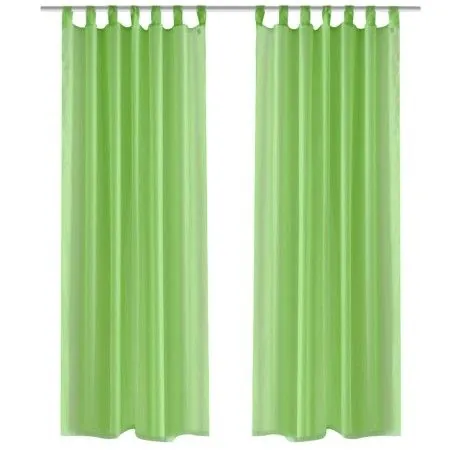2 Transparent green curtains 140 x 175 cm by vidaXL, Curtains and curtains - Ref: Foro24-130203, Price: 17,69 €, Discount: %