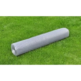 25x1m silver galvanized steel wire mesh by vidaXL, fence panels - Ref: Foro24-140432, Price: 74,19 €, Discount: %