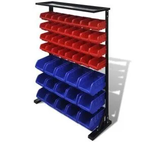Workshop tool organizer, Blue/Red by vidaXL, Tool cabinets - Ref: Foro24-141403, Price: 150,73 €, Discount: %