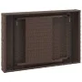 Brown synthetic rattan folding side table 60x40x38 cm by vidaXL, Side tables - Ref: Foro24-319409, Price: 50,13 €, Discount: %