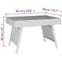 Brown synthetic rattan folding side table 60x40x38 cm by vidaXL, Side tables - Ref: Foro24-319409, Price: 50,13 €, Discount: %