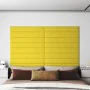 Paneles de pared 12 uds tela amarillo claro 90x15 cm 1,62 m² de vidaXL, Recubrimiento de paredes - Ref: Foro24-343881, Precio...