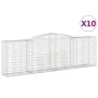 Gabion baskets 10 pcs arch shape iron 400x50x120/140 cm by vidaXL, Pots and planters - Ref: Foro24-3147017, Price: 1,00 €, Di...
