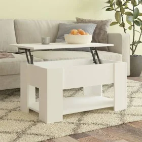 Engineered wood white coffee table 79x49x41 cm by vidaXL, Coffee table - Ref: Foro24-809710, Price: 88,23 €, Discount: %