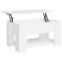 Engineered wood white coffee table 79x49x41 cm by vidaXL, Coffee table - Ref: Foro24-809710, Price: 88,23 €, Discount: %
