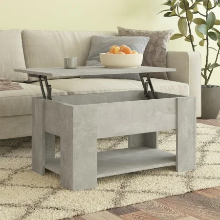 Mitteltisch aus grauem Beton-Ingenieurholz 79x49x41 cm von vidaXL, Couchtisch - Ref: Foro24-809714, Preis: 89,06 €, Rabatt: %