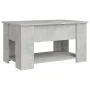 Mesa de centro madera de ingeniería gris hormigón 79x49x41 cm by vidaXL, Coffee table - Ref: Foro24-809714, Price: 89,06 €, D...