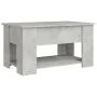 Mitteltisch aus grauem Beton-Ingenieurholz 79x49x41 cm von vidaXL, Couchtisch - Ref: Foro24-809714, Preis: 89,06 €, Rabatt: %