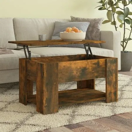Smoked oak plywood coffee table 79x49x41 cm by vidaXL, Coffee table - Ref: Foro24-819275, Price: 77,06 €, Discount: %