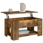 Couchtisch aus geräuchertem Eichensperrholz, 79 x 49 x 41 cm von vidaXL, Couchtisch - Ref: Foro24-819275, Preis: 77,06 €, Rab...