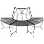 Semicircular garden bench 2 pcs black steel Ø159 by vidaXL, garden benches - Ref: Foro24-3095717, Price: 338,44 €, Discount: %