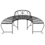 Semicircular garden bench 2 pcs black steel Ø159 by vidaXL, garden benches - Ref: Foro24-3095717, Price: 338,44 €, Discount: %