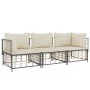 Gartenmöbel-Set 3-teilig anthrazitfarbene PE-Rattankissen von vidaXL, Outdoor-Sofas - Ref: Foro24-3186694, Preis: 252,25 €, R...