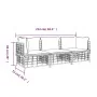Gartenmöbel-Set 3-teilig anthrazitfarbene PE-Rattankissen von vidaXL, Outdoor-Sofas - Ref: Foro24-3186694, Preis: 252,25 €, R...
