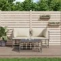 Gartenmöbel-Set 3-teilig anthrazitfarbene PE-Rattankissen von vidaXL, Outdoor-Sofas - Ref: Foro24-3186692, Preis: 241,50 €, R...