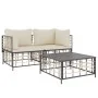 Gartenmöbel-Set 3-teilig anthrazitfarbene PE-Rattankissen von vidaXL, Outdoor-Sofas - Ref: Foro24-3186692, Preis: 241,50 €, R...