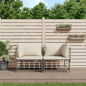 Modular corner sofas with cushions 2 pcs synthetic rattan by vidaXL, Outdoor sofas - Ref: Foro24-3186690, Price: 179,26 €, Di...