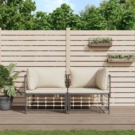 Modular corner sofas with cushions 2 pcs synthetic rattan by vidaXL, Outdoor sofas - Ref: Foro24-3186690, Price: 179,26 €, Di...