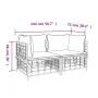 Sofás de esquina modulares con cojines 2 uds ratán sintético de vidaXL, Sofás de exterior - Ref: Foro24-3186690, Precio: 179,...