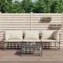 Gartenmöbel-Set 4-teilig und anthrazitfarbene PE-Rattan-Kissen von vidaXL, Outdoor-Sofas - Ref: Foro24-3186696, Preis: 319,97...